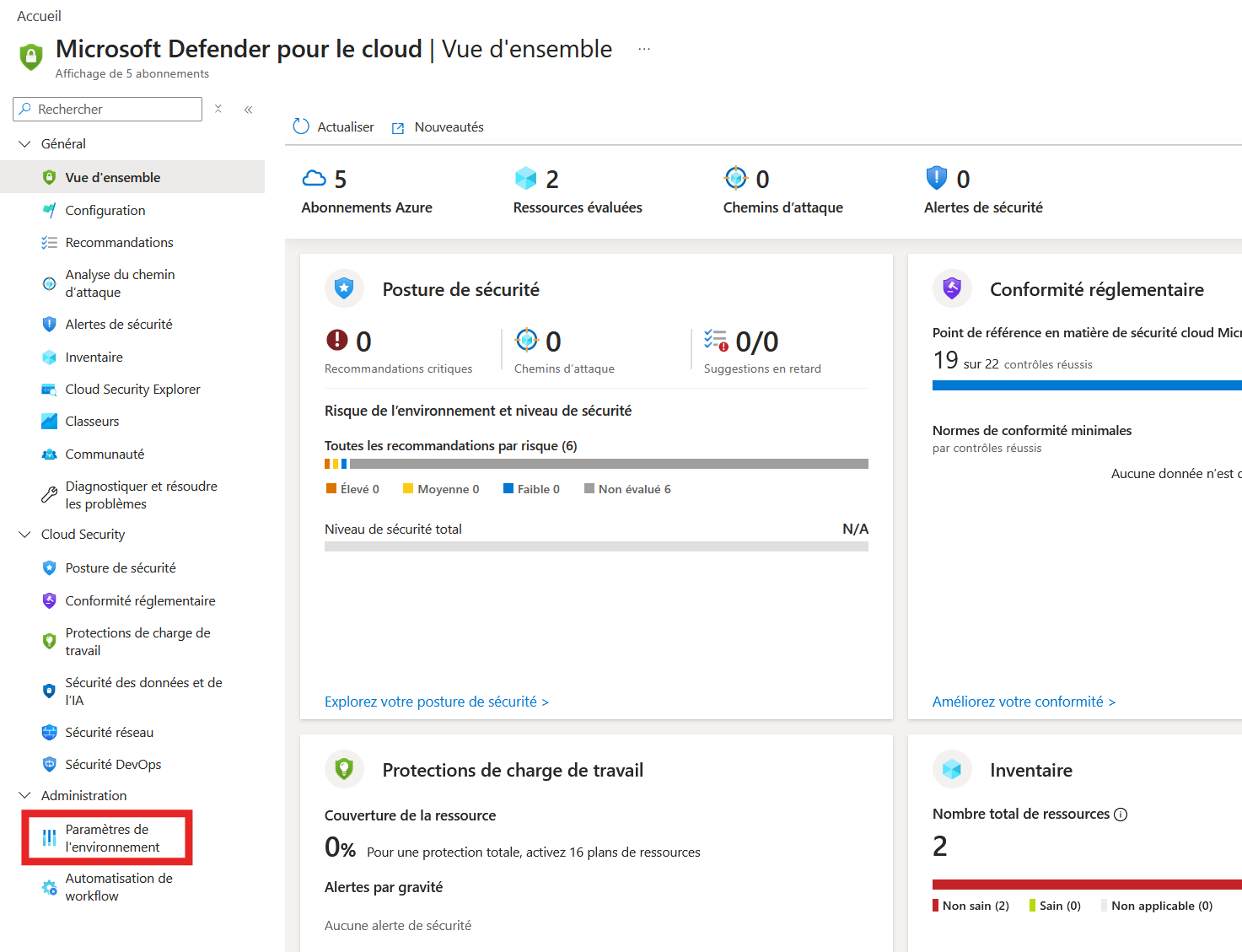 Vue d’ensemble de Microsoft Defender for Cloud