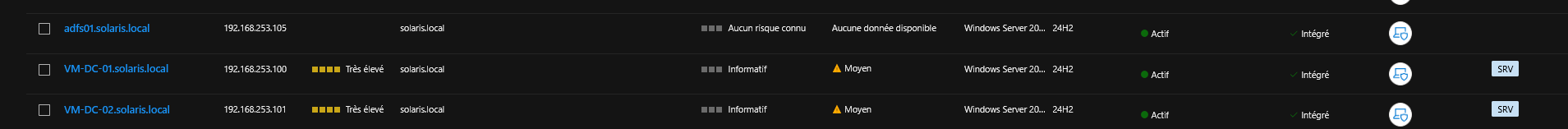 Le serveur apparaît dans l’inventaire des appareils MDE